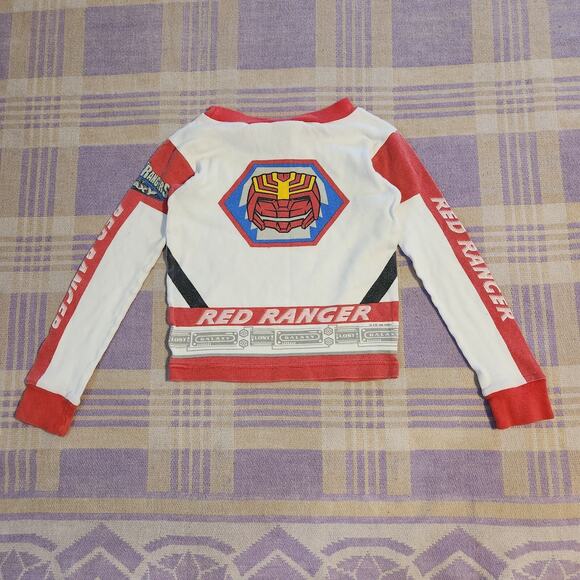 RARE Vintage Mighty Morphin Power Rangers Red Ranger Unisex Youth Sz 6 90s Lost - Picture 2 of 10